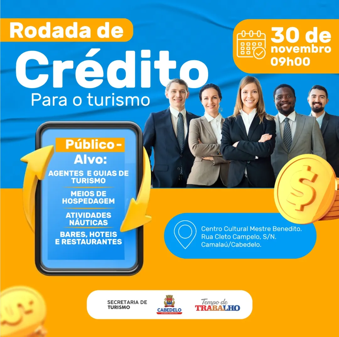 Cabedelo realiza Rodada de Crédito para o Turismo com oferta de linhas de financiamento para empresas do setor